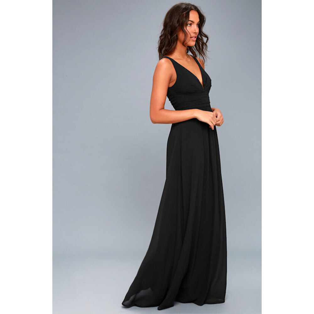 Lulus Leading Role Black Maxi Dress - Size S
